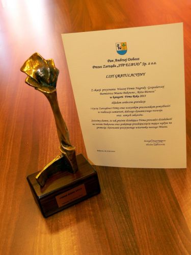 Nagroda "Róża Bukowna" w kategorii firma roku 2015