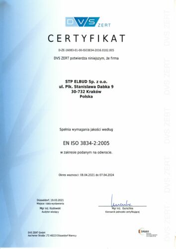 ISO 3834-2 (A) pol